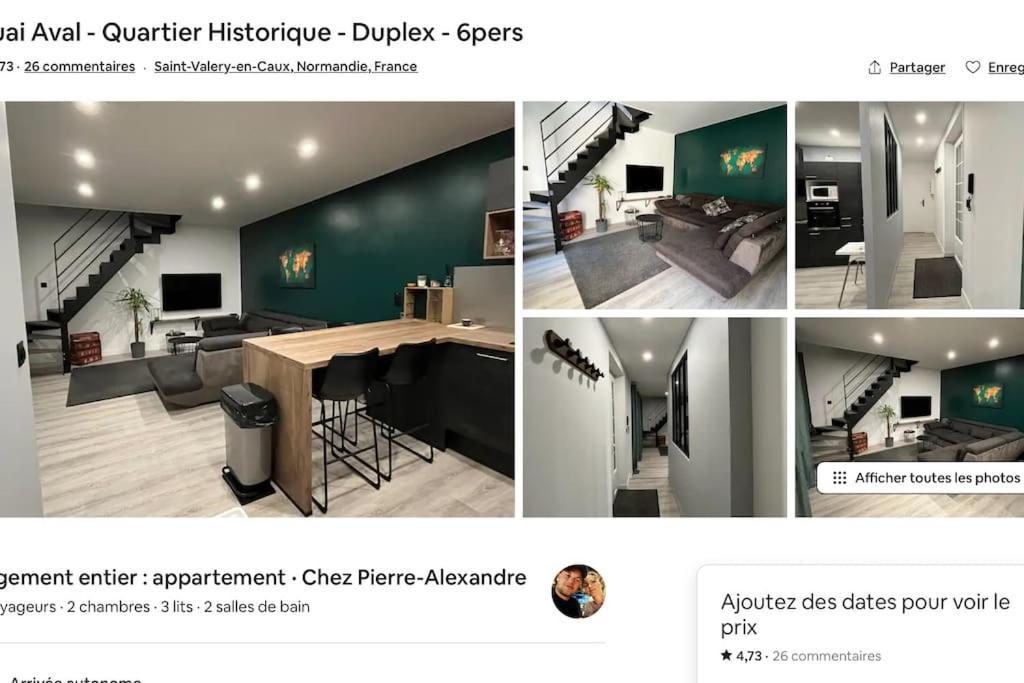 Quartier Historique Duplex 6Pers Apartment แซ็ง-วาเลรี-อ็อง-คู ภายนอก รูปภาพ